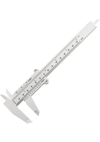 Beyaz Dıy Ölçü Aracı Ağaç Işleme Metal Işleme Sıhhi Tesisat Modeli Yapımı 150MM Sürmeli Kumpas Açıklık Derinlik Çapı Ölçü Aracı (Yurt Dışından)