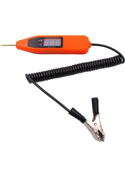 Turuncu 5-32 V LCD Ekran Araba Devre Test Cihazı Dijital Ekran Gerilim Test Kalemi Araba Gerilim Test Cihazı Araba Tamir Aracı (Yurt Dışından)