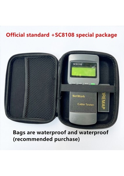 Profesyonel Paket SC8108 Taşınabilir LCD Ağ Test Cihazı Meterlan Telefon Kablosu Test Cihazı Metre Ekran RJ45 ile (Yurt Dışından)
