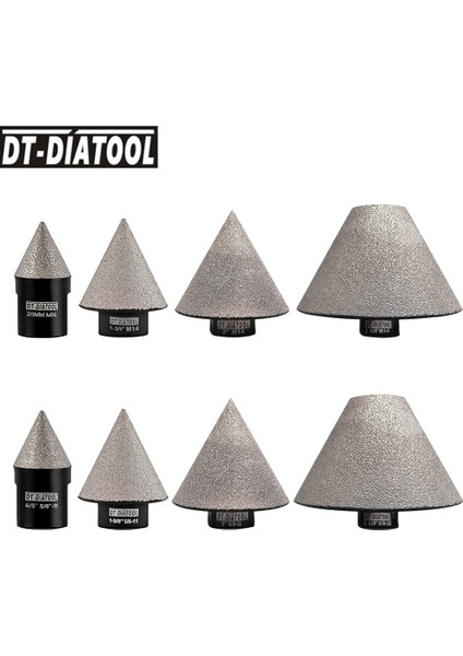Gümüş 1 Adet 35MM M10 Konu Dt-Dıatool Elmas Pah Parmak Bit 5/8-11 M14 M10 Konu Büyüt Şekil Yuvarlak Konik Kırpma Mevcut Delik Fayans Seramik Mermer (Yurt Dışından)