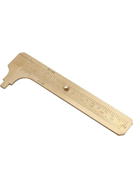 Metal Pirinç Tek/çift Ölçekli Mini Pirinç Ölçeği 80/100MM Sürgülü Ölçer Sürmeli Kumpas Cetvel Cep Ölçme Aracı Sürmeli Kumpas (Yurt Dışından)