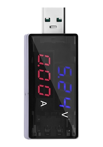 Siyah USB Akım Gerilim Test Cihazı DC4-30V LED Dijital Ekran Ev Akım Gerilim Test Ölçer Şarj Cihazı Mobil Güç Kapasitesi (Yurt Dışından)