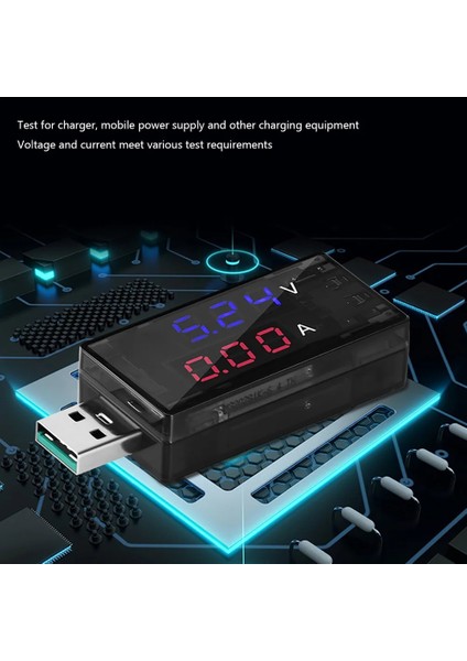 Siyah USB Akım Gerilim Test Cihazı DC4-30V LED Dijital Ekran Ev Akım Gerilim Test Ölçer Şarj Cihazı Mobil Güç Kapasitesi (Yurt Dışından) fırsatları