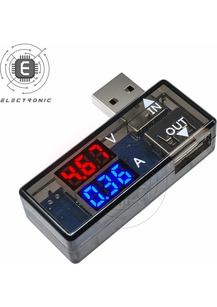 Siyah L-Tipi USB Şarj Çok Fonksiyonlu Kapasiteli Güç Ölçer LCD Dijital Ekran USB Test Cihazı Voltmetre Ampermetre Akım Gerilim Test Cihazı (Yurt Dışından) fırsatları
