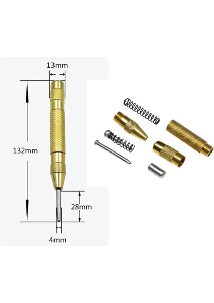 Gümüş Çok Fonksiyonlu 5 Inç Otomatik Merkez Pimi Yaylı Mark Merkezi Punch Aracı Ahşap Girinti Mark Ağaç Işleme Aleti Bit (Yurt Dışından) fiyatları