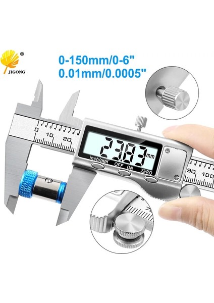 Kaliper Jıgong 0-150MM/6" Metal Gövde Dijital Kalıper Sürmeli Kumpas Göstergesi Mikrometer (Yurt Dışından) modelleri