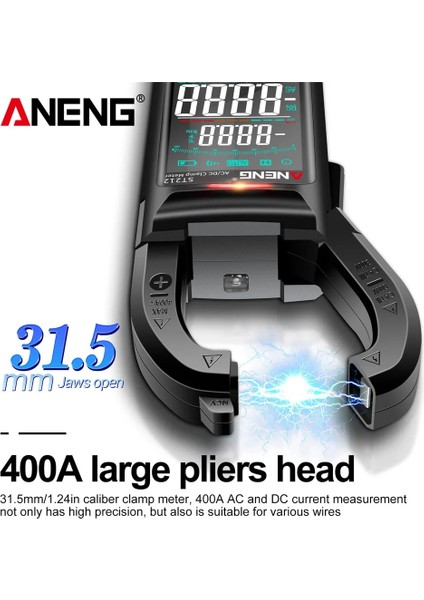 Siyah Aneng ST212 Pens Metre Dijital Kelepçe Multimetre 6000 Sayım Akıllı Ac Dc Voltmetre 400A Ampermetre Otomatik Aralığı Va Renkli Ekran (Yurt Dışından) modelleri