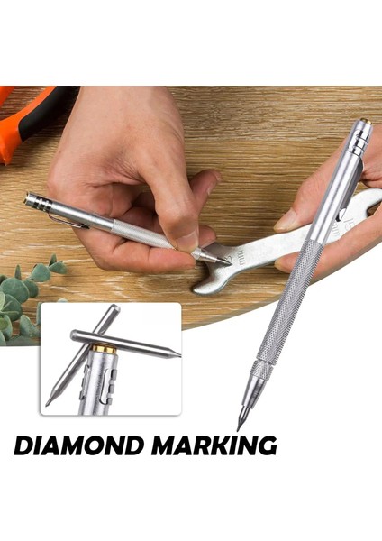 Gümüş 1 Adet Elmas Metal Işaretleyici Gravür Kalem Tungsten Çelik Karbür Uç Stylus Kalem Cam Seramik Metal Ahşap Gravür El T (Yurt Dışından) fırsatları