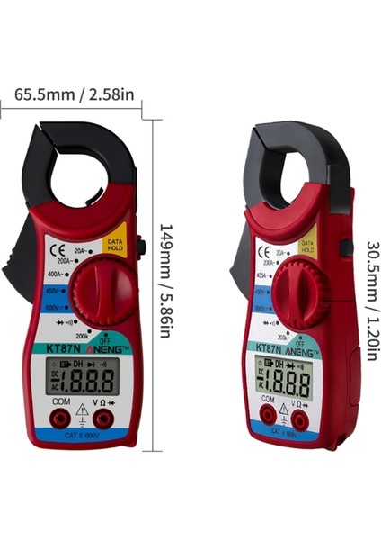 Sarı LCD Dijital Kelepçe Multimetre Ampermetre Elektrik Ölçer Ac / Gerilim Akım Direnç-Direnç Test Cihazı Buzzer ile (Yurt Dışından) modelleri