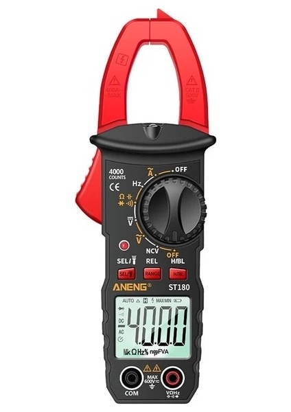 Kırmızı Aneng Dijital Pens Metre 4000 Sayım Ac Akım Multimetre Ampermetre Gerilim Test Cihazı Araba Hz Kapasite Ncv Ohm Testi ST180 (Yurt Dışından)