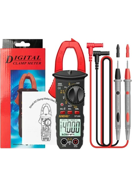Kırmızı Aneng Dijital Pens Metre 4000 Sayım Ac Akım Multimetre Ampermetre Gerilim Test Cihazı Araba Hz Kapasite Ncv Ohm Testi ST180 (Yurt Dışından) modelleri