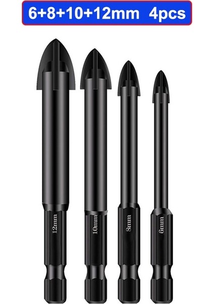 6 8 10 12MM Justınlau Cam Karo Matkap Uçları Seti Tungsten Karbür Uçlu Mızrak Kafa Seramik Karo Mermer Ayna Matkap Uçları 3/4/5/6/7/8/10/12MM (Yurt Dışından)