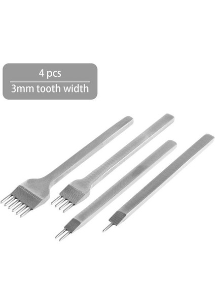 3mm 4 Adet 4 Adet/takım Deri El Sanatları Araçları Paslanmaz Çelik Gravür Dikiş Yumruk Araçları Kiti 3mm/4mm/5mm/6mm Satılık (Yurt Dışından)