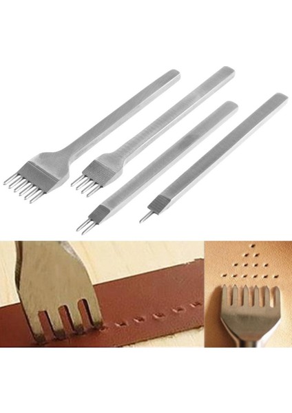 3mm 4 Adet 4 Adet/takım Deri El Sanatları Araçları Paslanmaz Çelik Gravür Dikiş Yumruk Araçları Kiti 3mm/4mm/5mm/6mm Satılık (Yurt Dışından) modelleri