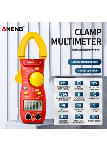 Kırmızı Dijital Pens Metre Dc/ac Multimetre Diyot Akım Kapasitesi Ncv Ohm Test Aracı (Yurt Dışından) fiyatları