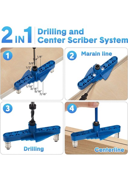01 Takım Ağaç Işleme Cep Delik Jig 6/8/10MM Kendinden Merkezleme Scriber Dübelleme Jig Matkap Kılavuzu Bulucu Delik Zımba Marangozluk Aracı Bulucu (Yurt Dışından)