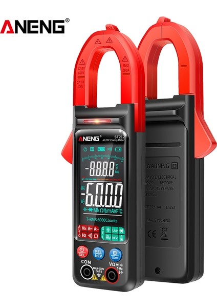 Aneng ST211 Kırmızı Aneng ST212 Dc/ac Akım Gerilim Ncv Multimetre 6000 Sayım Dijital Pens Metre (Yurt Dışından)
