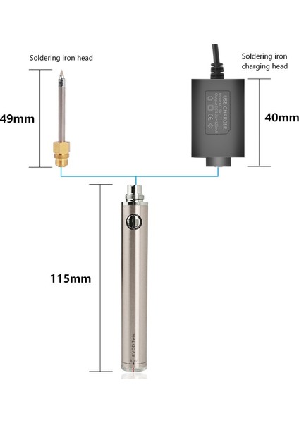 Şerit Ucu B Havya 5 V 8 W USB Kaynak Demir Kalem Seti Demir Lehim Tabancası Ayarlanabilir Sıcaklık Kaynak Onarım Aracı Kapaklı Demir Standı (Yurt Dışından) fırsatları