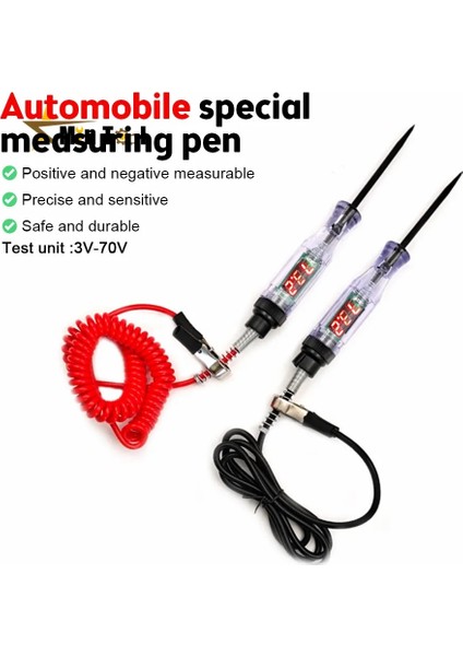 Yeşil 5-90 V Araba Kamyon Gerilim Devre Test Cihazı Dijital Ekran Uzun Probe Kalem Ampul Otomobil Teşhis Araçları Oto Tamir Aracı (Yurt Dışından) fiyatları
