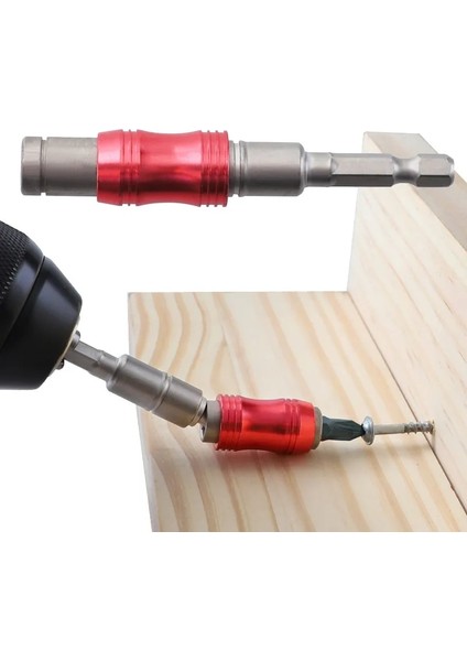 Gümüş Set Manyetik Pivot Matkap Ucu 1/4 "döner Manyetik Vida Matkap Ucu Ucu Tutucu Tornavida Ağaç Işleme Aleti Kılavuz Ucu Uzatma Çubuğu (Yurt Dışından)