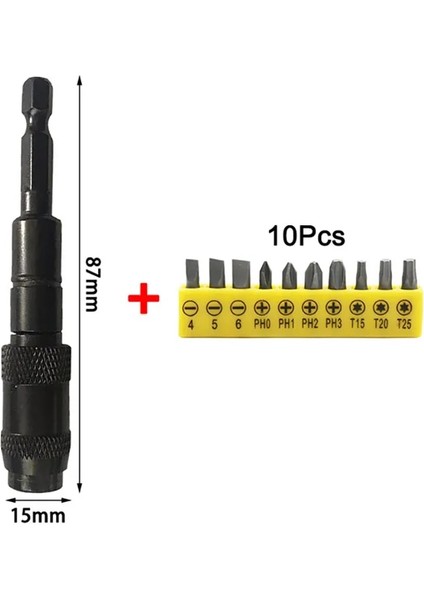 Gümüş Set Manyetik Pivot Matkap Ucu 1/4 "döner Manyetik Vida Matkap Ucu Ucu Tutucu Tornavida Ağaç Işleme Aleti Kılavuz Ucu Uzatma Çubuğu (Yurt Dışından)
