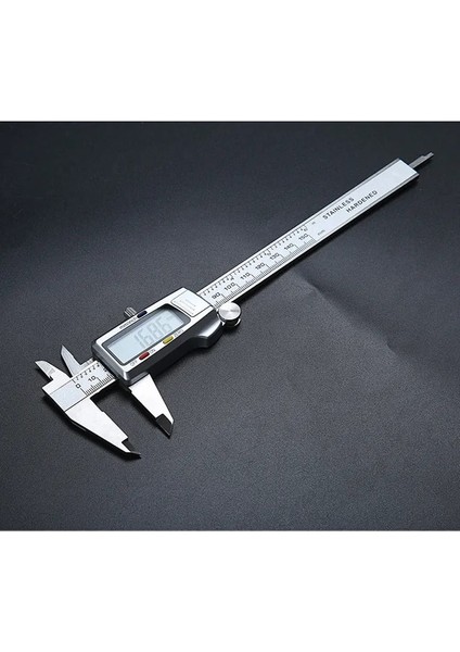 Gümüş Çanta Ölçme Aracı Paslanmaz Çelik Dijital Kumpas 6 "150MM Messschieber Paquimetro Ölçüm Cihazı Sürmeli Kumpaslar (Yurt Dışından)