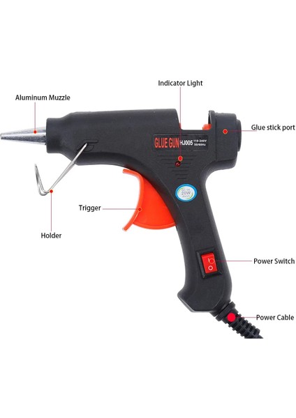 Sadece Tutkal Tabancası Ab Oauee 20 W Tutkal Çubuklu Eriyik Tutkal Tabancası 7mm * 110MM Mini Tabanca Termo Elektrikli Isı Sıcaklığı Aracı Dıy Tutkal Tabancası Tamir Seti Sıcak (Yurt Dışından)