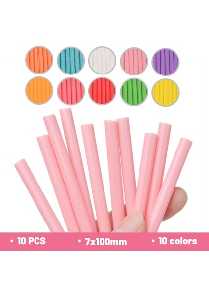 Mix Renkler 10 Adet 7*100MM Temizle Renkli Sıcak Tutkal Çubukları Vintage Sızdırmazlık Balmumu Zarf Davetiye Damgası Güvenlik Ambalaj Onarım Aracı (Yurt Dışından) fırsatları