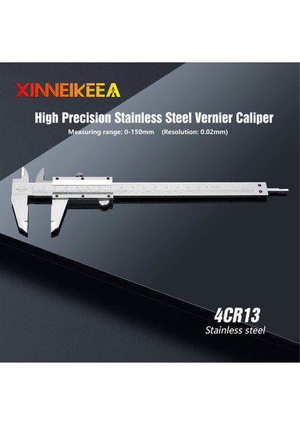 Kutulu 0-200MM Yüksek Hassasiyetli Paslanmaz Çelik Sürmeli Kaliper Şartname 0-150MM 0-200MM 0-300MM Doğruluk 0.02MM Ölçüm Cihazı (Yurt Dışından) fiyatları