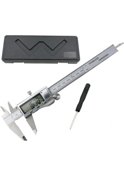 Paslanmaz Çelik 0-150MM Sürmeli Kumpas Paslanmaz Çelik/plastik LCD Dijital Kumpas 6 Inç Enstrüman Derinliği Ölçme Araçları (Yurt Dışından)