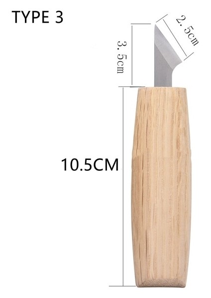 1 Adet Tip 3 Takım Ahşap Oyma Bıçağı 1 Adet Keski Ağaç Işleme Kesici El Aracı Dıy Soyma Ahşap Oyma Kaşık Oyma Kesici Paslanmaz Çelik (Yurt Dışından)
