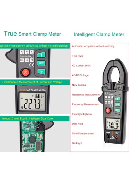 FY3269S True Rms Dijital Pens Metre Multimetre Akım Kelepçesi Kerpeten Ac/dc Gerilim Direnç Test Cihazı Ölçme Aracı Alicate Amperimetro (Yurt Dışından) indirimleri