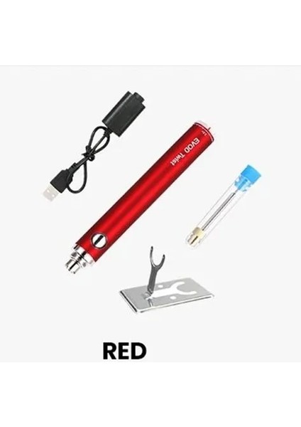 Kırmızı USB Havya Seti 5 V Kablosuz Şarj Edilebilir Havya 510 Arayüzü Açık Taşınabilir Ev Kaynak Lehim Onarım Araçları (Yurt Dışından)
