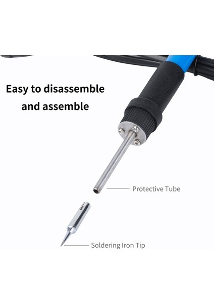 Koyu Mavi Abd 60W 110V Qhıtec 60W Elektrikli Havya Tabancası Sıcaklık Ayarlanabilir Kaynak Rework Istasyonu Kalay Havya Kiti Kaynak Araçları (Yurt Dışından) fiyatları