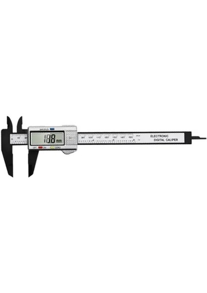 05 Sıcak 0-150 mm Geniş LCD Ekran Elektronik Dijital Sürmeli Kumpas Ekran Karbon Fiber Ölçme Aracı Yüksek Mukavemetli Doğrudan Okuma (Yurt Dışından)