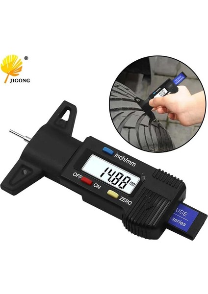 Mavi Dijital Diş Fren Balatası Ayakkabı Araba Lastik Ölçer Derinlik Test Cihazı Hassas Ölçüm Kumpas Aracı (Yurt Dışından) fiyatları
