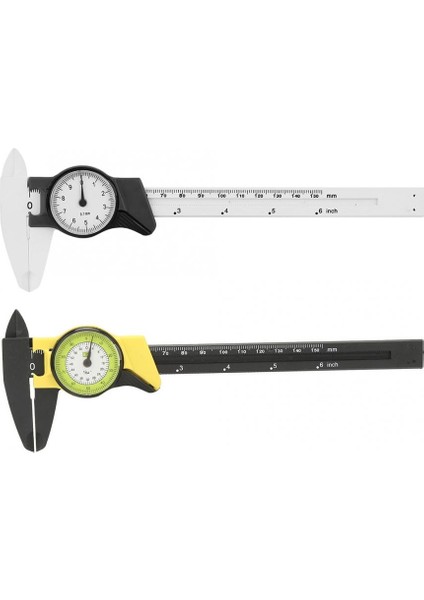 Beyaz 0-150MM/0.01MM Plastik Kadran Sürmeli Kumpas Cetvel Ölçer Profesyonel Ölçü Aracı Kalibreli Dijital Kumpas (Yurt Dışından) fiyatları
