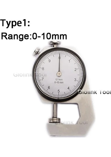 0-10MM Tpye1 Kalınlık Kadran Ölçer 0-20MM Deri Kalınlığı Metal Test Cihazı Ölçü Leathercraft Aracı Zanaat 0-10MM Ölçer (Yurt Dışından)
