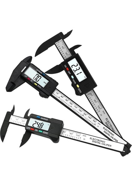 0-100MM Yüksek Hassasiyetli Elektronik Dijital Ekran Kumpas 100/150MM Plastik Ölçme Aracı Iç Çap Dış Gösterge Cetveli (Yurt Dışından) fiyatları