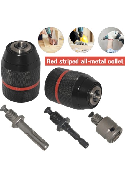 Styled Metal Ağır Hizmet 1.5-13MM Anahtarsız Matkap Chuck Hex Shank/sds/soket Kare Dişi Adaptör Metal Matkap Chuck Dönüştürücü (Yurt Dışından) indirimleri
