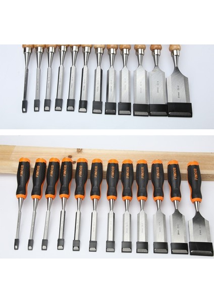 8mm Marangozluk Düz Keski Seti Tpr Plastik Fiber Kolu Dıy Marangoz Ağaç Işleme Araçları Aracı Ahşap Uçak Ağaç Işleme Oyma Bıçağı (Yurt Dışından)
