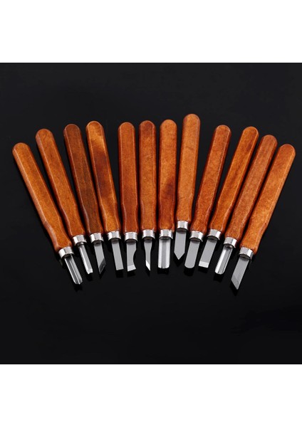 Yeni 12 Adet Ahşap Oyma Keskiler Araçları Ahşap Oyma Ağaç Işleme Gravür Zeytin Oyma Bıçağı El Yapımı Bıçak Aracı Seti (Yurt Dışından)