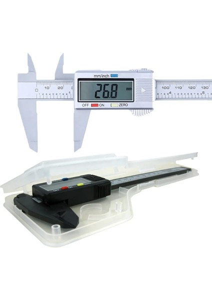 Gy Yüksek Hassasiyetli Elektronik Dijital Ekran Sürmeli Kumpas 0-150MM Plastik Ölçme Aracı Iç Çap Dış Gösterge Cetveli (Yurt Dışından) indirimleri