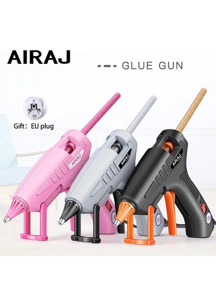 70W Siyah Tutkal Tabancası Cn Aıraj 70W/150W Sıcak Tutkal Tabancası, Hediye 70MM Pembe/gri/şeffaf Tutkal Çubuğu, Ab Dönüşüm Fişi Yapıştırma Araçları Sağlayabilir (Yurt Dışından) fiyatları