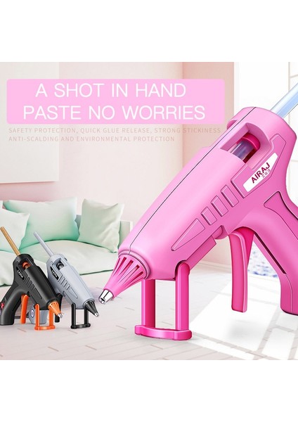 70W Siyah Tutkal Tabancası Cn Aıraj 70W/150W Sıcak Tutkal Tabancası, Hediye 70MM Pembe/gri/şeffaf Tutkal Çubuğu, Ab Dönüşüm Fişi Yapıştırma Araçları Sağlayabilir (Yurt Dışından) indirimleri