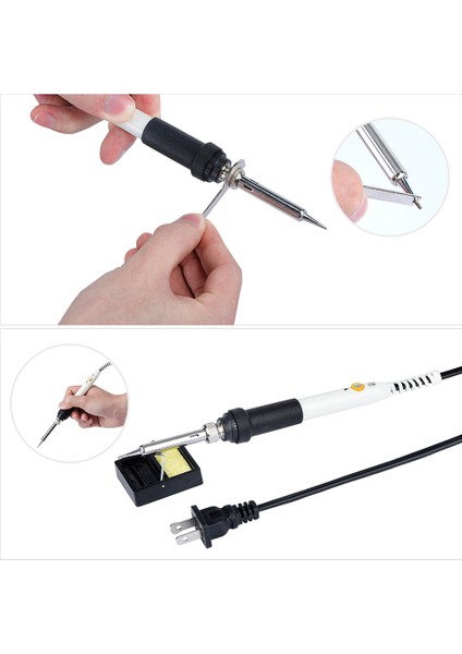 Siyah 220V Ab Tak Jcd 908 Havya Kitleri Ayarlanabilir Sıcaklık El Lehim Kaynak Araçları 60W 220V Lehimleme Uçları Tel Lehim Sökme Pompası Kiti (Yurt Dışından) fırsatları
