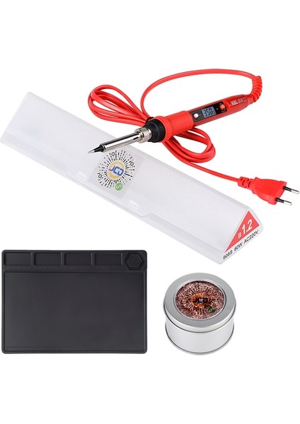 Resim Rengi 80W 220V, Ab Jcd 220V 80W LCD Elektrikli Havya Ayarlanabilir Sıcaklık Lehim Kaynak Yeniden Işleme Aracı Lehimleme Pompası Ütüler Kiti Ipuçları Temizleyici (Yurt Dışından)