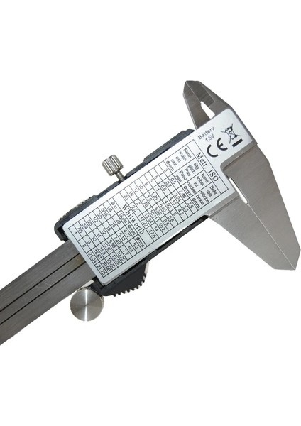 Sadece Bir Kumpas 150 mm Dijital Elektronik Sürmeli Kumpas Mikrometre 6 Inç Geniş Ekran LCD Ekran Paslanmaz Çelik Metal Kumpas Ölçüm Aleti (Yurt Dışından)