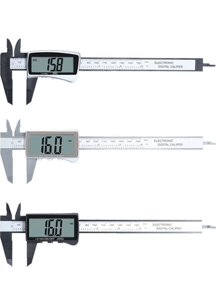 B 0-150MM Elektronik Dijital Sürmeli Kumpas Tam Ekran Ölçü Aracı Elektronik Dijital Ekran Sürmeli Kumpas Dijital Cetvel Tra (Yurt Dışından)