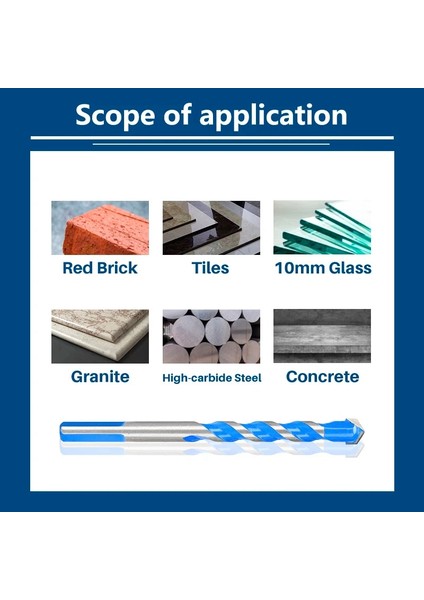 6 Adet 3-10MM Xcan Matkap Ucu 3 4 5 6 8 10 12MM Cam Matkap Ucu Üçgen Bit Seramik Karo Beton Tuğla Ahşap Delik Delme Kesici Matkap Ucu (Yurt Dışından) fırsatları